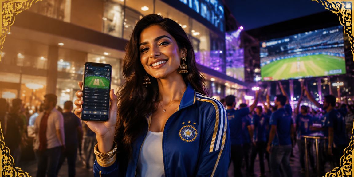 Night market scene in India with cricket betting and casino activity
