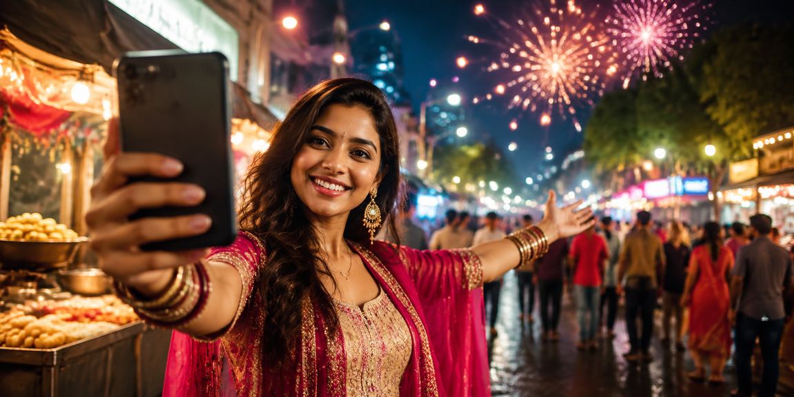 Mumbai Bandra night market with mobile gaming and promotions in action